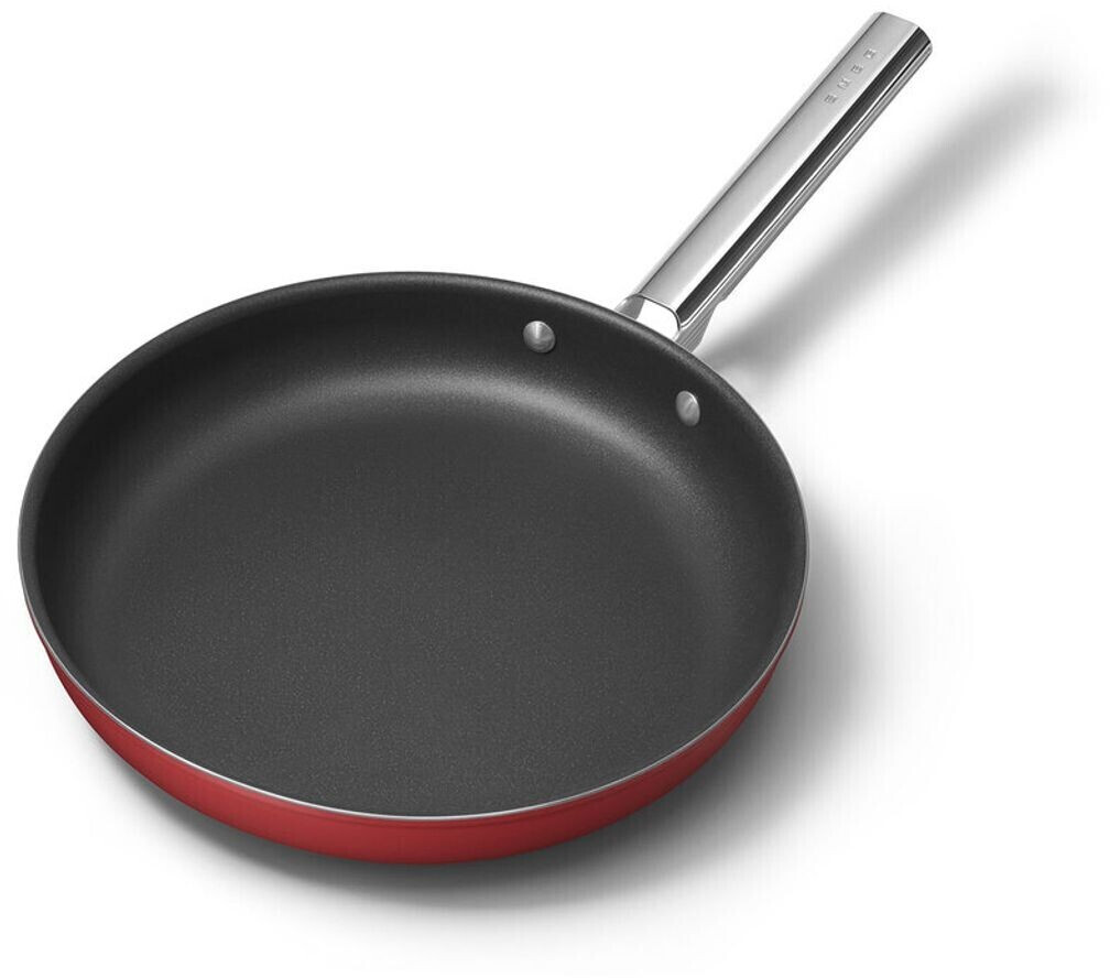 ماهیتابه گود وک اسمگ ایتالیا مدل SMEG CKFF3001RDM  | قطر 30 سانت | رنگ قرمز | با پوشش نچسب و دسته فولادی